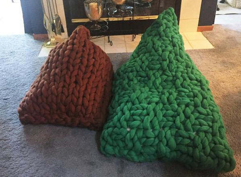 Chunky Knit Bean Bag, Merino wool