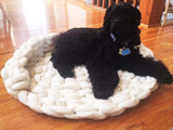 Chunky Merino Wool Dog Bed