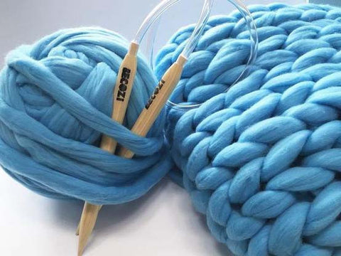 DIY Knitting Kit, Blanket 30x40 in