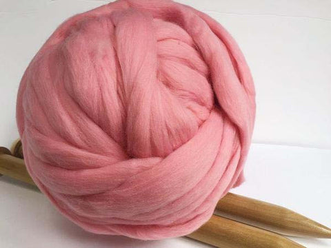 Super Chunky 100% Merino Wool Yarn. Pink
