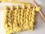 Super Chunky 100% Merino Wool Yarn. Yellow