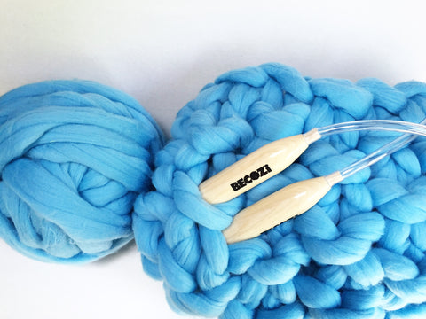 DIY Knitting Kit, Blanket 55x58 in