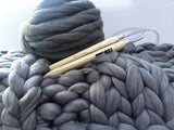 DIY Kit, Cable Knit Blanket 45x60 in