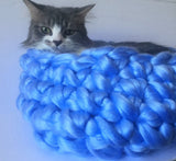 Chunky Knit Cat Bed, Vegan Yarn